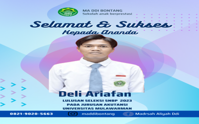 SISWA MA DDI LULUS JALUR SNBP Tahun 2023